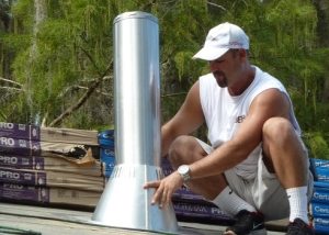 Stainless steel chimney installation