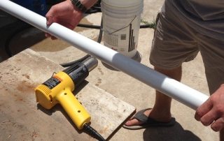 How to straighten an HDPE pipe