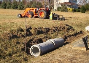 Pipe in a ditch